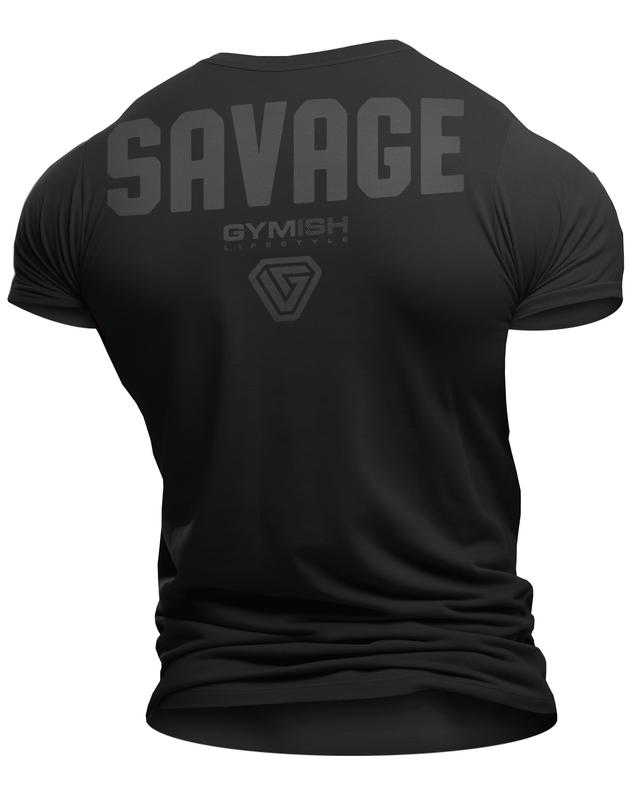 097. Savage Back Design Workout T-Shirt for Men