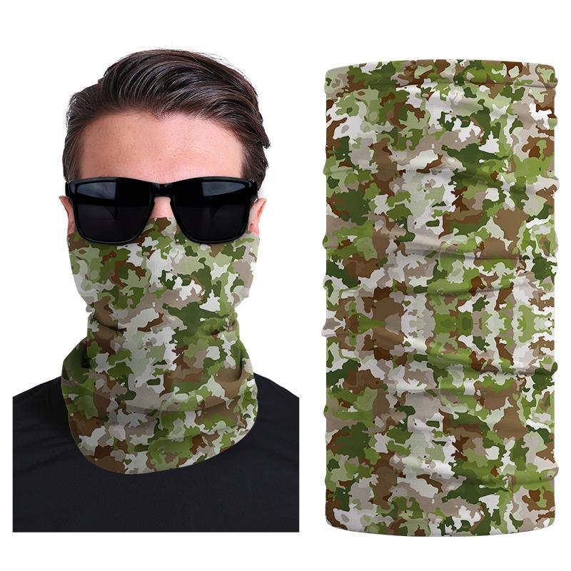 Camo Print Cycling Tube Bandana Mask, 1 Count Versatile Breathable Neck Gaiter, Windproof Tube Headscarf For Men & Women