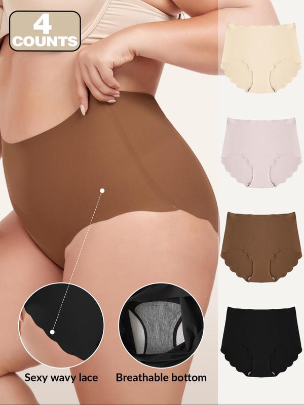  Solid Color High Waist Boyshorts, Breathable Comfortable Tummy Control Sports Boyshorts, Women's Sport & Outdoor Clothing for All Seasons