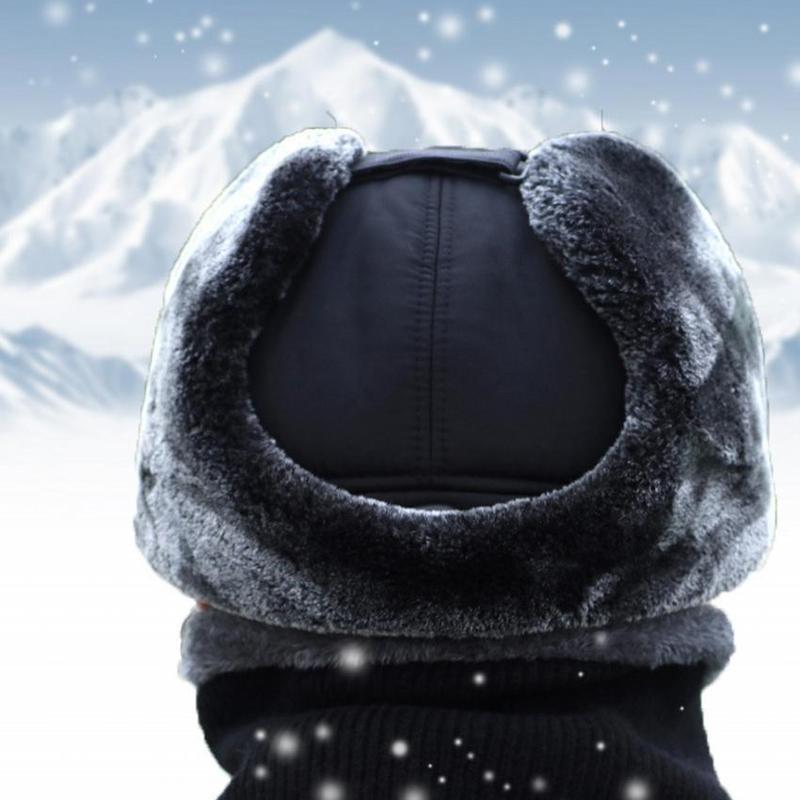 Winter Warm Hat, Thicken Faux Fur Outdoor Sports Hat with Removable Face Mask, Outdoor Sports Accessories for Skiing Skating Climbing Cycling, Christmas Gift