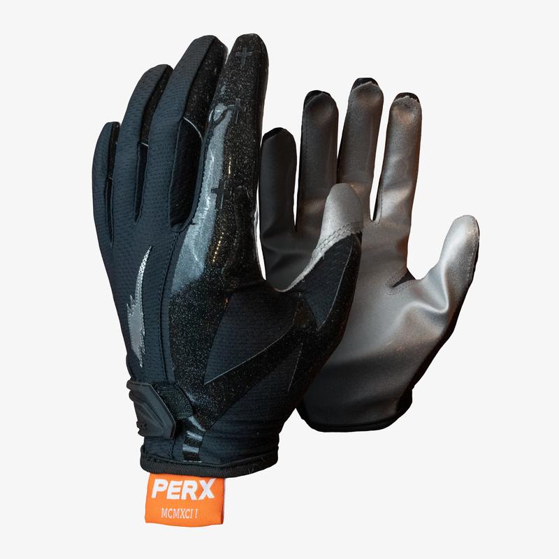 PERX Genesis Football Gloves - White Black Orange