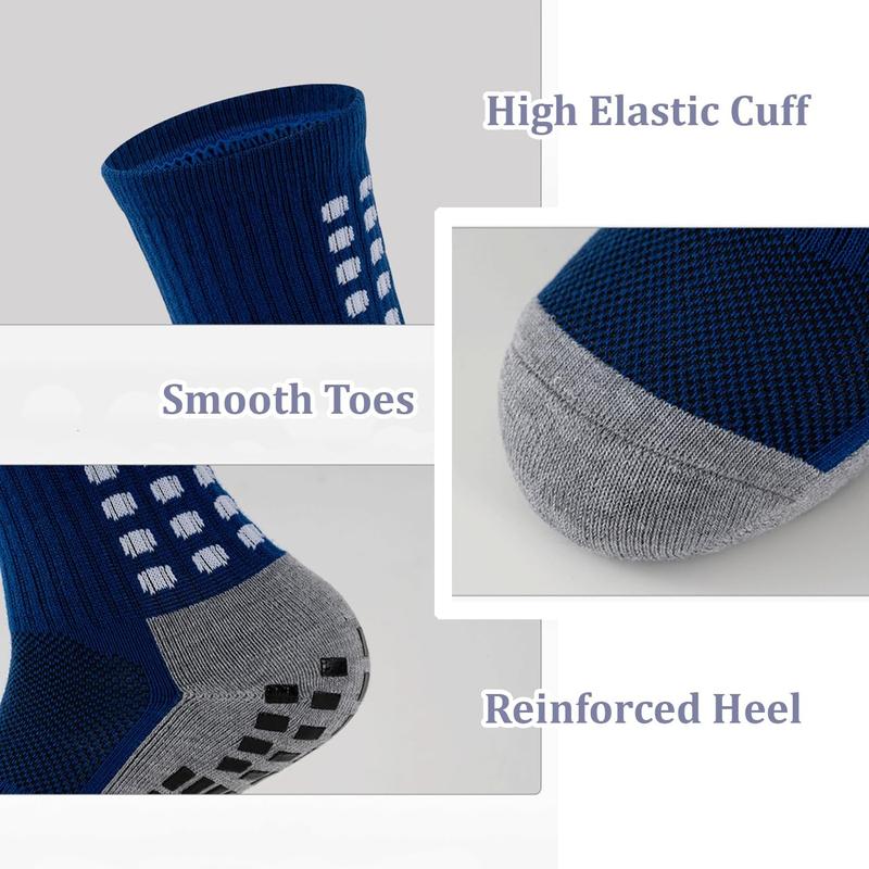 Boys Soccer Socks Athletic Sports Socks Hospital Grip Soccer Socks For Boys Girls 5 Pack 4-14 Years