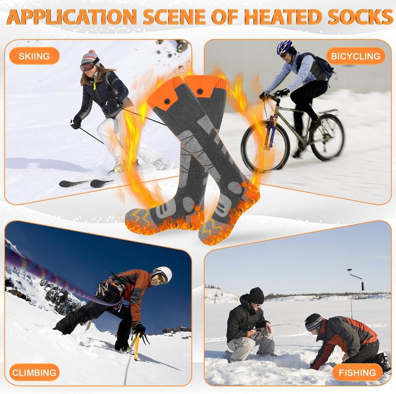 Heated Socks for Men Women, 5000mAh x2 APP Control Battery Washable Heating Socks Foot Warmers for Skiing Hiking Camping Biking Hunting Outdoor Work