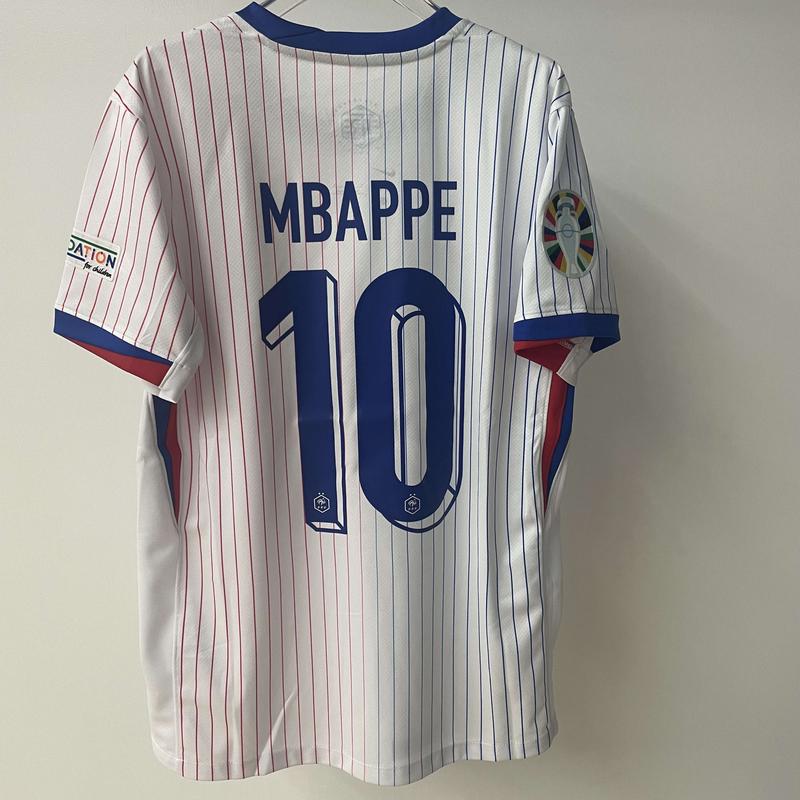 France Shirt UEFA Euro 2024 Home and away kit No.10 Mbappe ,Children's suit Blue Breathable Football Jersey