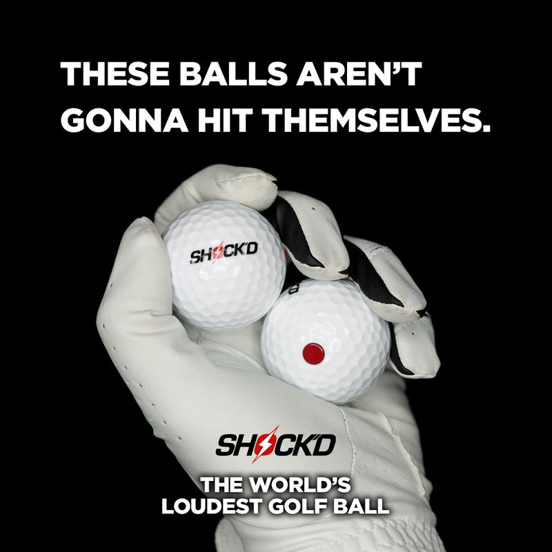 SHOCK'D Golf Balls - World's LOUDEST Golf Ball - Viral Prank Golf Ball, Red or White Incognito Version