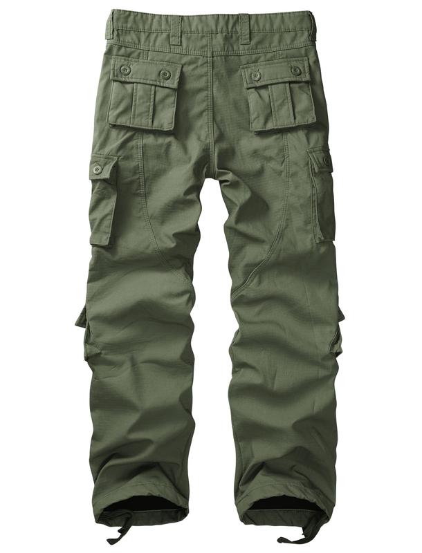 TRGPSG Men's Fleece Lined Camo Hiking Tactical Ripstop Pants Winter Outdoor Work Cargo Pants with 8 Pockets No Belt cargo  pants