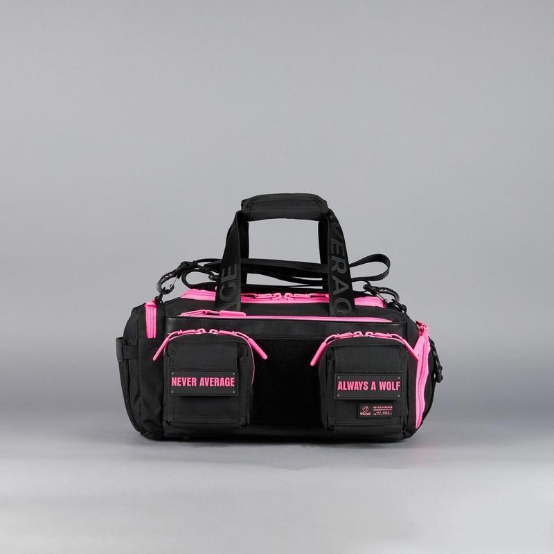 20L Mini Duffle Bag Black Neon Pink