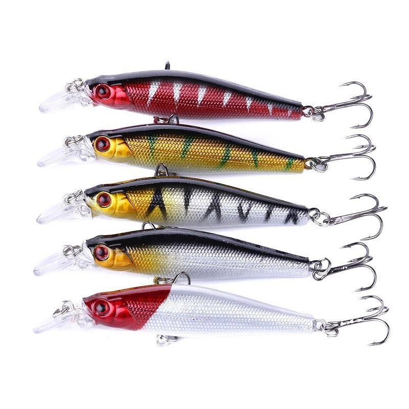 Mixed Size Artificial Fishing Lure, 30pcs Colorful Simulation Fishing Bait with Hook,  Fishing Lures Kit,  Baits with Hooks for Saltwater Freshwater, Fishing Accessories for Outdoor Fishing