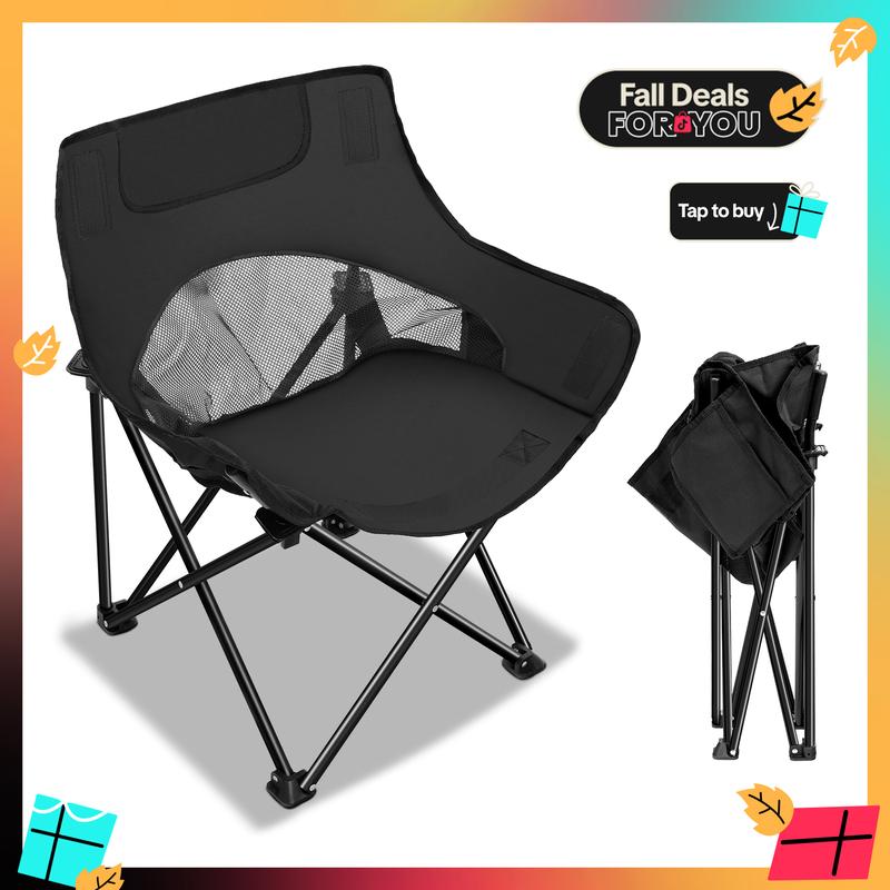 Camping Chair, Foldable Moon Chair with Stand 350lbs Portable Outdoor And Indoor Use Folding Chair Beach Chair Fishing Chair