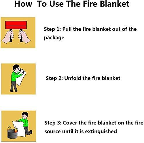 New & Improved Fire Blanket – Superior Fire Protection andExtinguish Fire Quickly, Heat-Resistant, Perfect for Home, Camping, and Workplace Safety