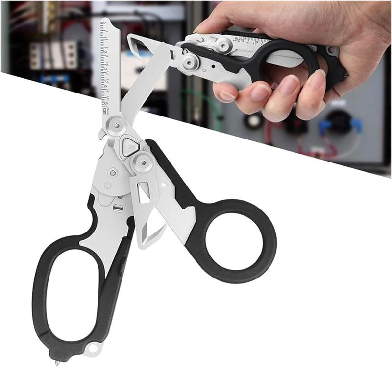 Multi-Function Tactical Scissors & Pliers – Portable Outdoor Survival Tool, Camping Kit with Tactical Medical Shears & Glow-in-the-Dark Features