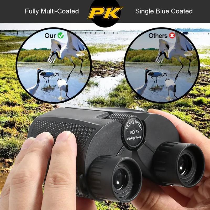 Portable High Magnification Outdoor Binoculars, Handheld Low Light Night Vision Binoculars, Outdoor Binoculars for Camping & Hiking & Vocal Concert