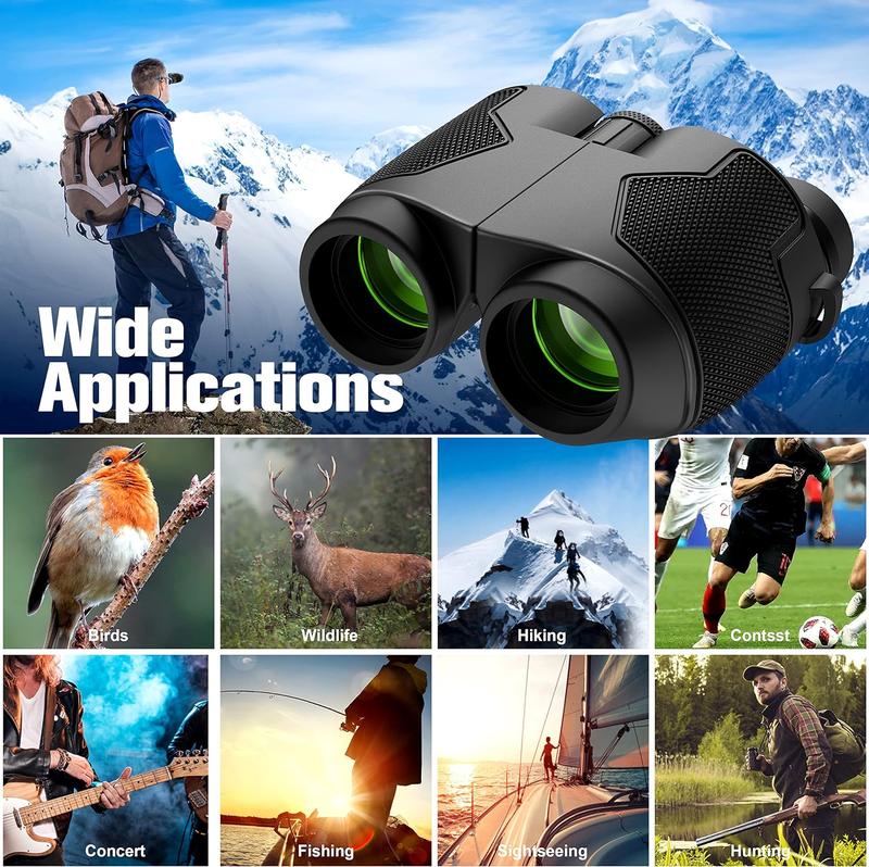 Jeacitory 12x25 Binoculars with Clear Low Night Version for Adults and Kids, Large Eyepiece Waterproof Durable & Clear BAK4 Prism FMC Lens Binoculars for Bird Watching Hunting Travel Theater Concerts