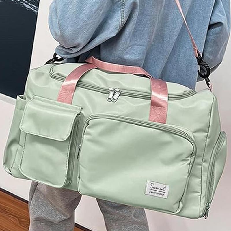 Sports Gym Bag with Shoes Compartment Travel Duffel Bag with Dry Wet Separated Pocket for Men and Women Overnight Bag Weekender Bag Training Handbag Yoga Bag