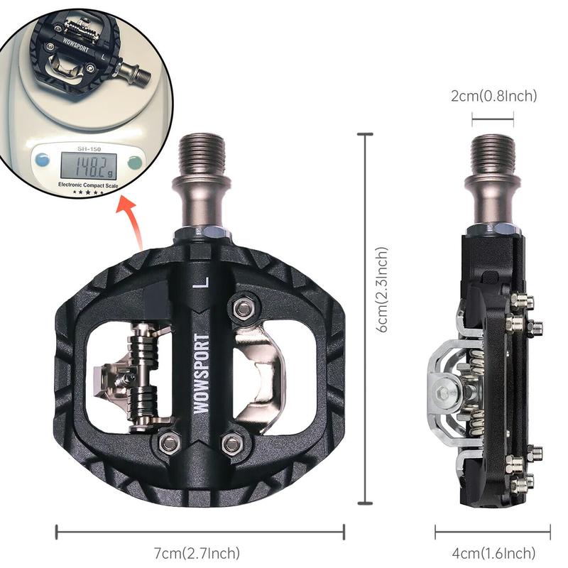 Mountain Bike MTB SPD Pedals Dual Sided Selflock Nonslip Compatible with Shimano