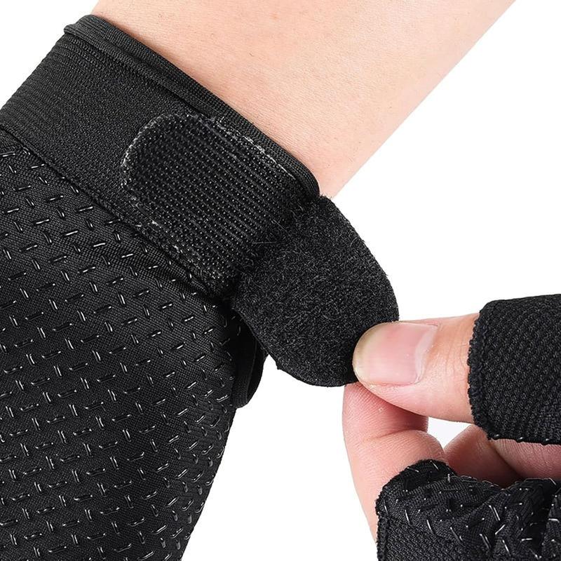 1 pair of sweat proof half finger gloves, sports half finger gloves, breathable non-slip gloves, shock absorbing sports gloves, hiking mountain driving work fingerless, outdoor sports equipment for men and women