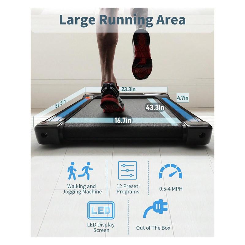 2-In-1 Foldable Treadmill, Under Desk Treadmill 300 Lb Capacity, Treadmills For Home With Wide Tread Belt, Walking Pad Treadmill, Folding Treadmill With APP & Speaker