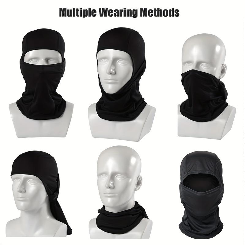 5pcs Set Tactical Camouflage Balaclava Hat For Outdoor Cycling, Motorcycle, And Tactical Helmet - Full Face Mask With Neck And Inner Cap