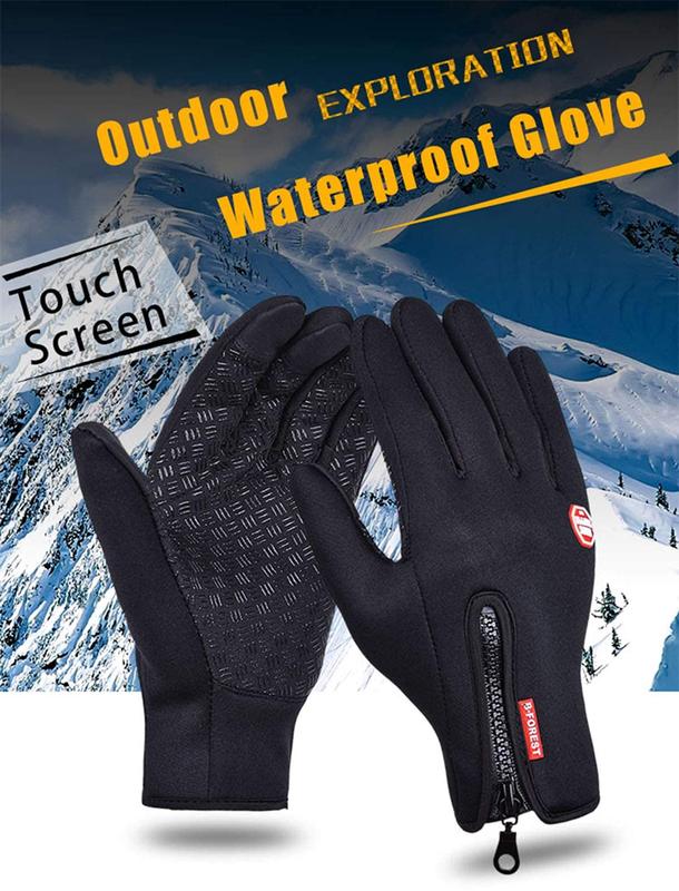 Winter Warm Gloves for Men and Women, with Windproof and Waterproof Features, Sensitive Touch Screen Texting Fingers for Work, Cycling, Driving