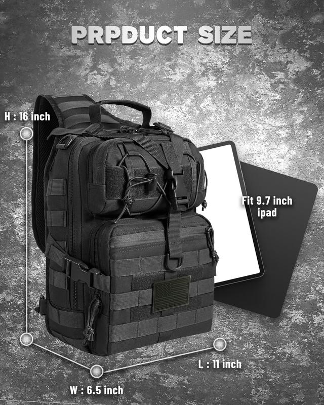 TRAILKICKER Tactical Sling Bag, Shoulder Army Molle Daypack, Hiking Hunting Trekking Fishing Tackle Bag,Daily tool bag