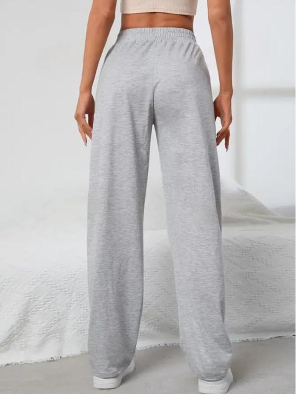 Elastic Waist Slant Pocket Sweatpants