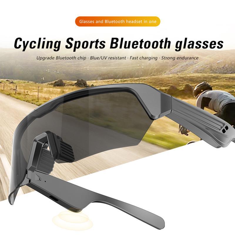 Outdoor Sports Smart Glasses, Bluetooth-compatible Cycling Sports Smart Glasses, Outdoor Smart Glasses, Smart Goggles, UV400 Anti-UV Smart Glasses for Cycling, Running, Climbing, Fishing, Driving, Smart Glasses for Men & Women