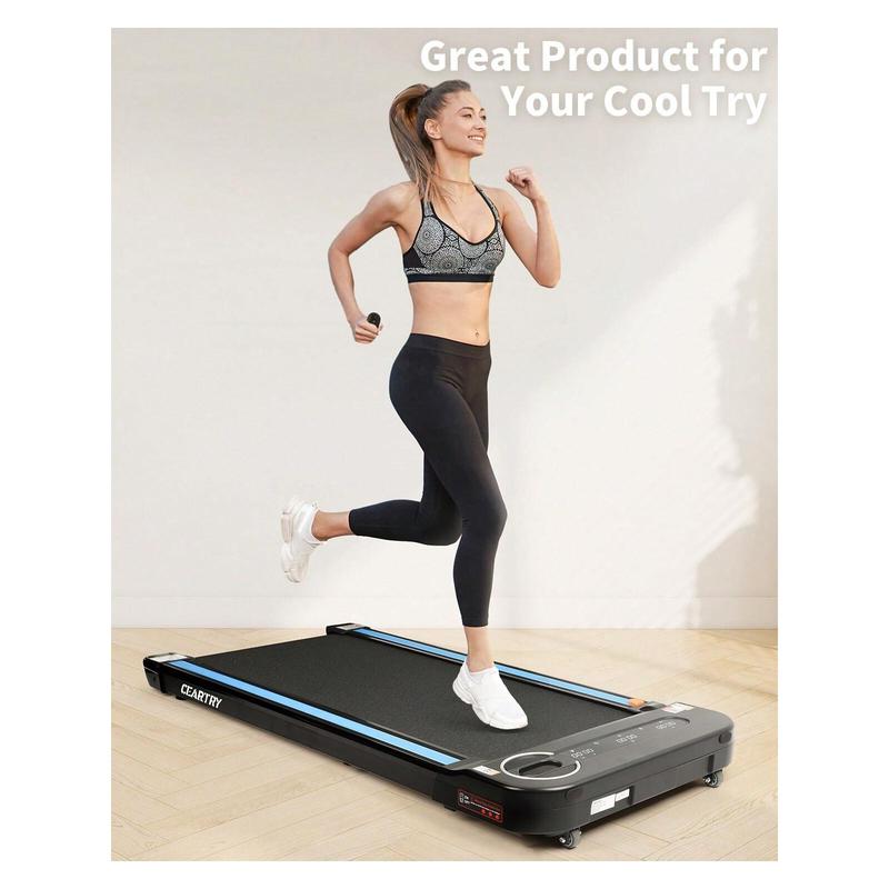 2-In-1 Foldable Treadmill, Under Desk Treadmill 300 Lb Capacity, Treadmills For Home With Wide Tread Belt, Walking Pad Treadmill, Folding Treadmill With APP & Speaker