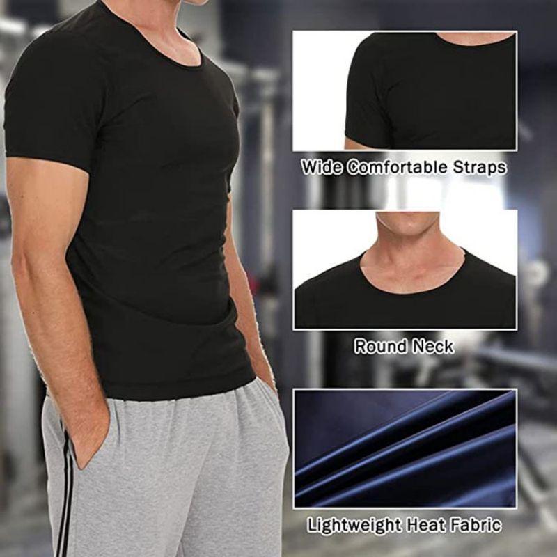 Sauna T-shirts, 1 Count Compression Sweat Enhancing T-shirts, Fitness Waist Cloth for Home Gym Room Dormitory Outdoor Sports