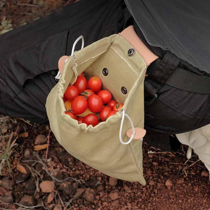 Foldable Outdoor Bag, 1 Count Multifunctional Fruit & Vegetable Picking Bag with Belt and Drawstring, Camping Bag for Camping & Hiking, Christmas Gift