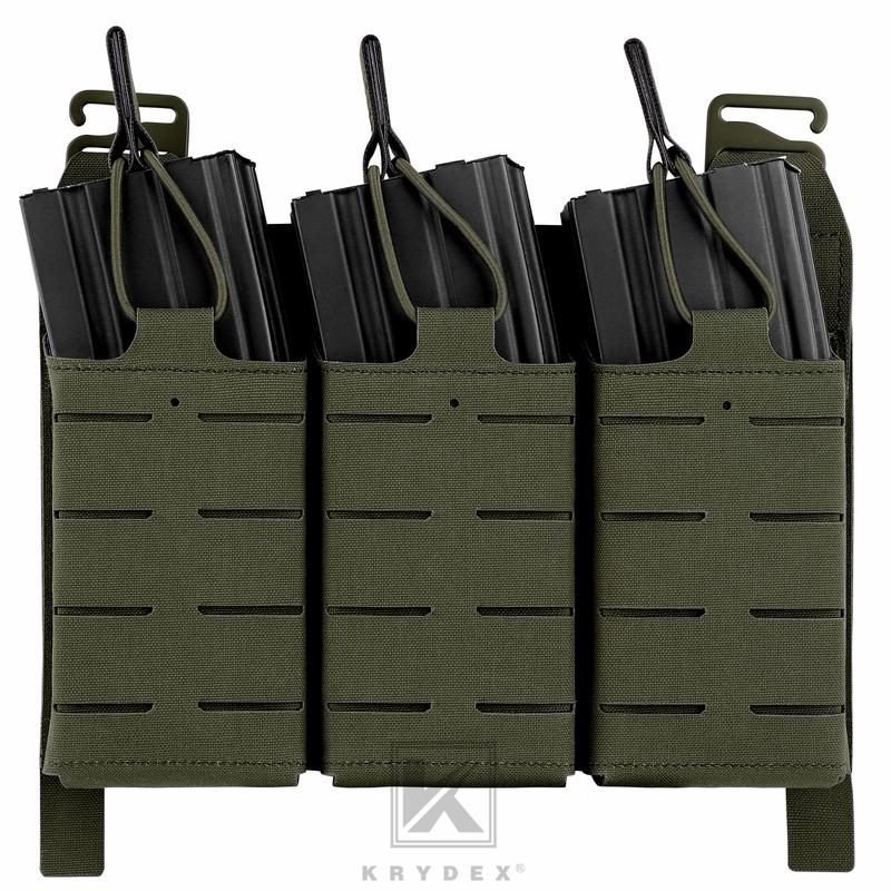 Krydex Tactical KTAR Front Flap 5.56 Triple Pouch for Tactical Vest Plate Carrier