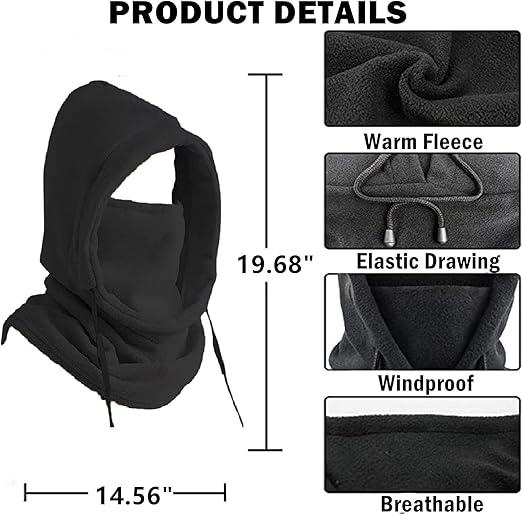 Balaclava Windproof Winter Face Mask Warm Fleece Ski Mask for Men and Women Cold Weather Motorcycle Bike Cycling Neck Warmer