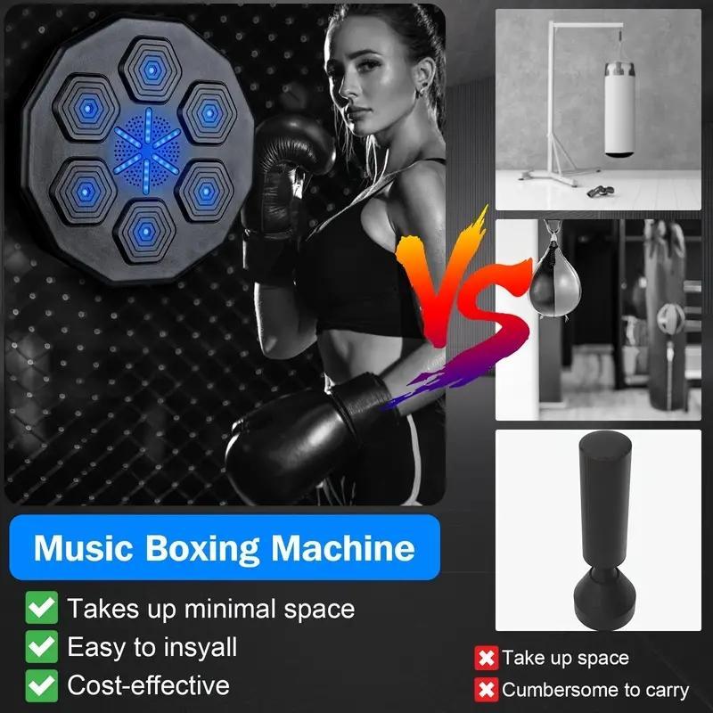 Christmas Smart Music Boxing Machine, Scoreboard Electronic Body Boxing Trainer with Boxing Gloves, Fitness Boxing Machine, Indoor Fitness Equipment, Home Gym Equipment, Christmas Gift