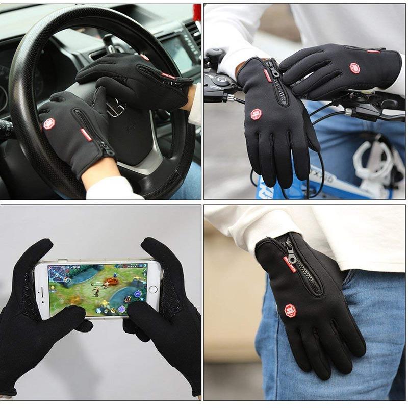 Winter Warm Gloves for Men and Women, with Windproof and Waterproof Features, Sensitive Touch Screen Texting Fingers for Work, Cycling, Driving