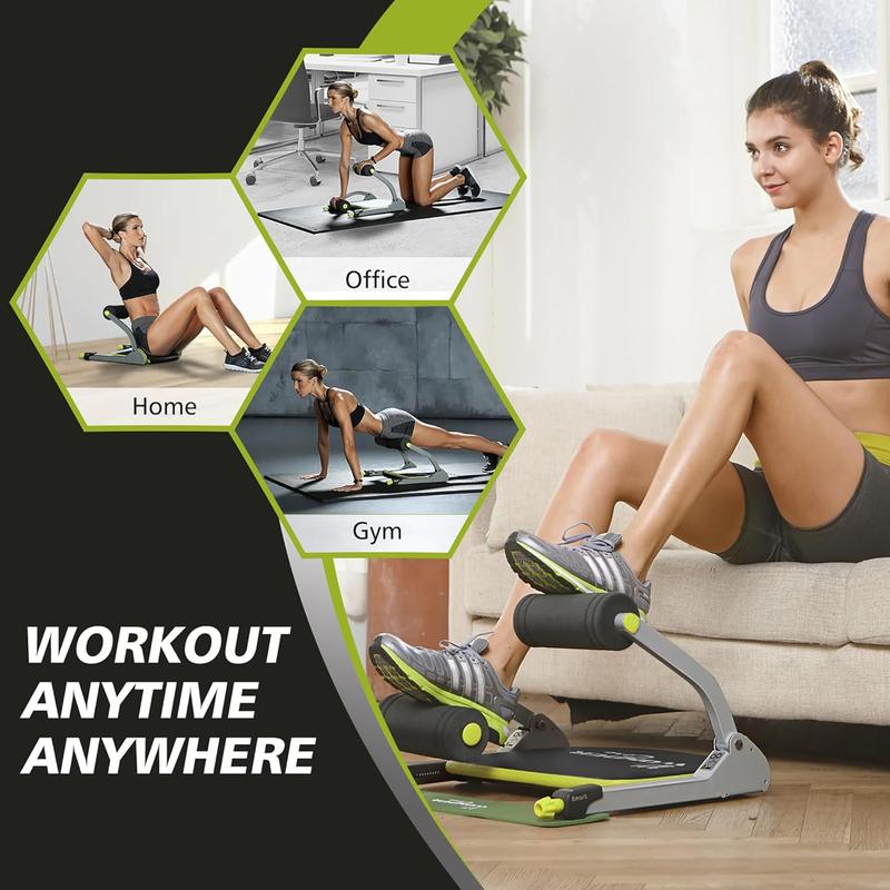 Wonder Core Smart Crunch Exercise Machine - Adjustable Resistance for Core Abs, Marline, 8-in-1 Multi-Purpose Workout, TUV Certified adjustable size