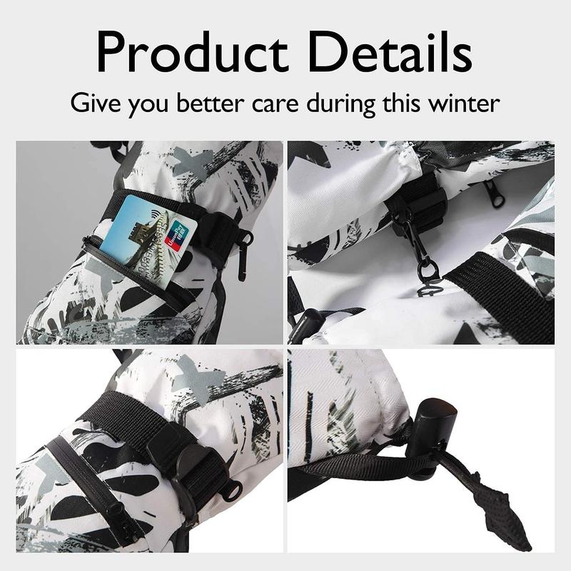 Ski Gloves, Waterproof Snow Gloves -30 Winter Gloves for Cold Weather Touchscreen Snowboard Gloves Warm for Men Women