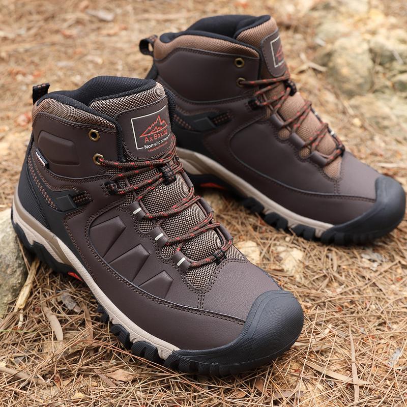 [Free 3 pairs of socks]Casual Sports Shoes Warm Men's Winter Boots Snow Fur Edge Warm Short Boots Outdoor Non-slip Hiking Shoes Waterproof Shoes