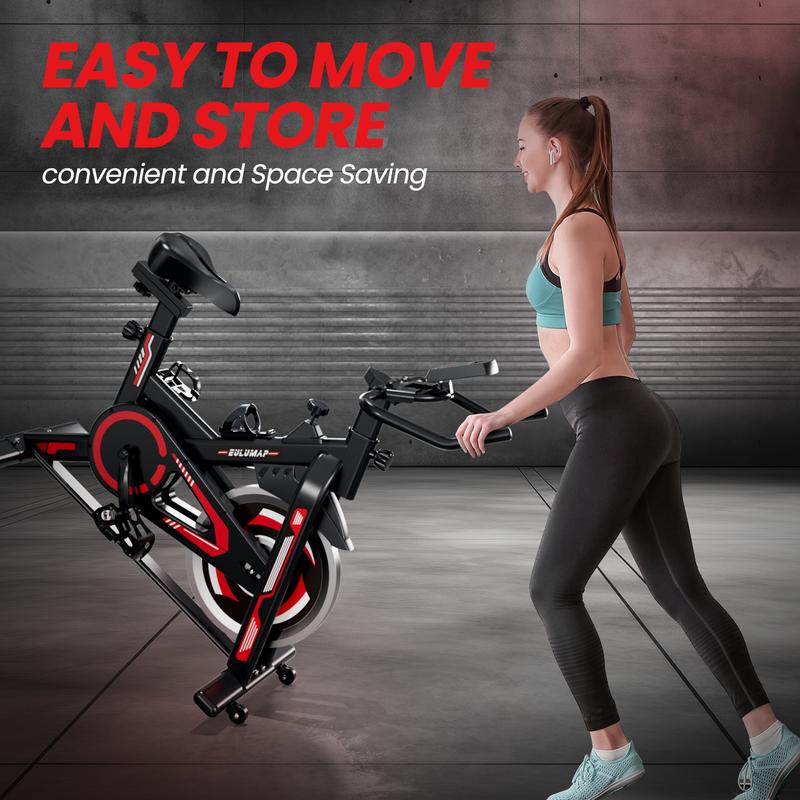 Exercise Bike-Indoor Stationary Bike for Home Gym,Workout Bike with Belt Drive,Cycling Bike with Digital Display & Comfortable Seat Cushion