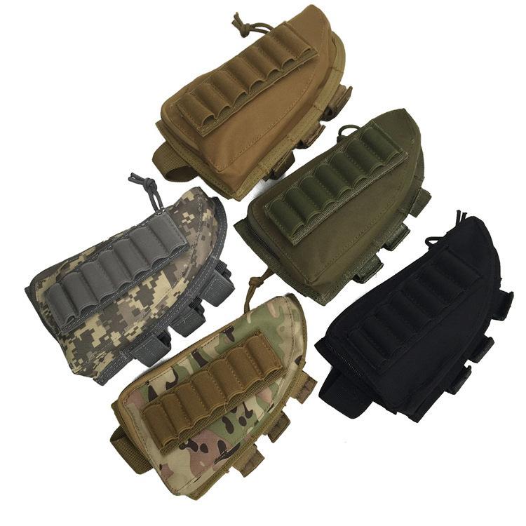 Tactical cheek support bag, butt bullet bag, 12G shotgun fan accessory bag, outdoor hunting bag, hunting bag