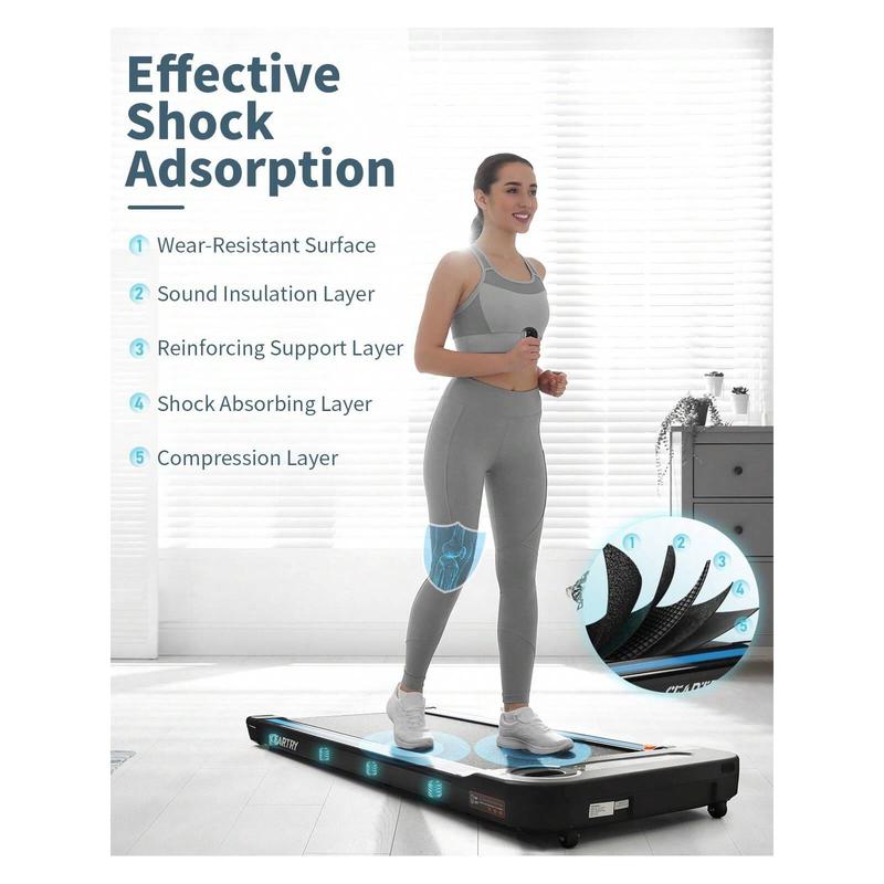 2-In-1 Foldable Treadmill, Under Desk Treadmill 300 Lb Capacity, Treadmills For Home With Wide Tread Belt, Walking Pad Treadmill, Folding Treadmill With APP & Speaker