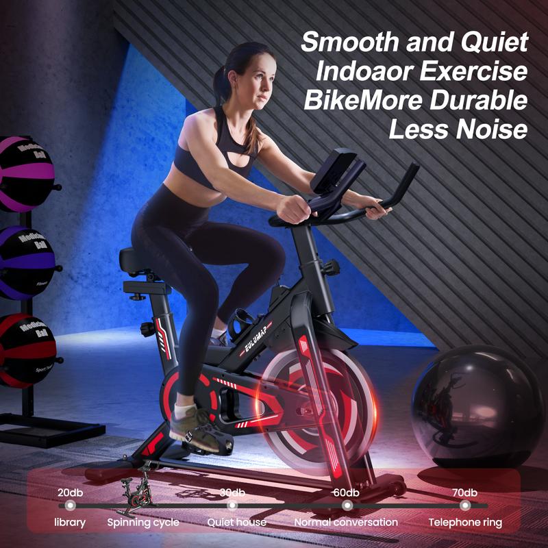 Exercise Bike-Indoor Stationary Bike for Home Gym,Workout Bike with Belt Drive,Cycling Bike with Digital Display & Comfortable Seat Cushion