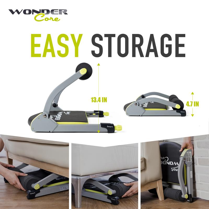 Wonder Core Smart Crunch Exercise Machine - Adjustable Resistance for Core Abs, Marline, 8-in-1 Multi-Purpose Workout, TUV Certified adjustable size