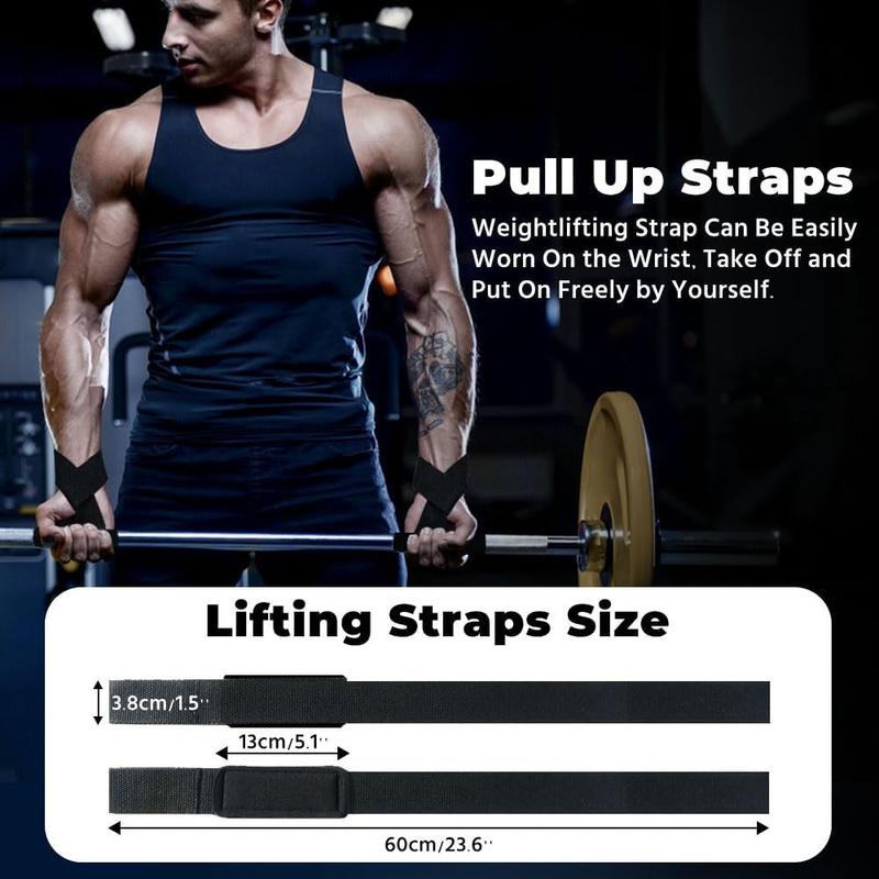 Padded Neoprene Lifting Straps for Power Lifting, Bodybuilding, Gym Workout, Strength Training & Fitness Workout