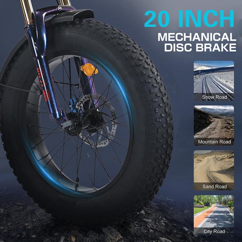 DRIFT.SLIDE upgraded J1 PLUS retro American bicycle, with 20 inch thick tires and a 6-story fully articulated electric bike, a 22AH detachable battery, suitable for all terrain bicycles in mountainous, fragrant, sandy, and highway areas