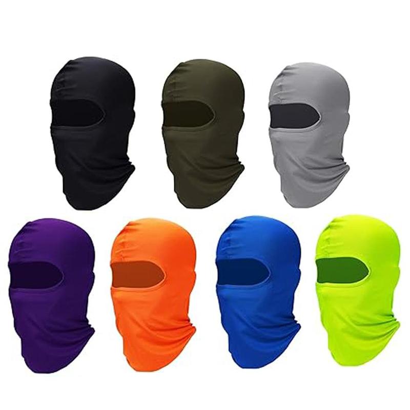 Wind & Sun Protection Full Face Mask Set, 7 Counts set Breathable Face Cover for Outdoor Sports, Skiing, Cycling, Hiking, Climbing, Ski Masks, Bike Accessories, Ski Mask,  Shiesty Mask