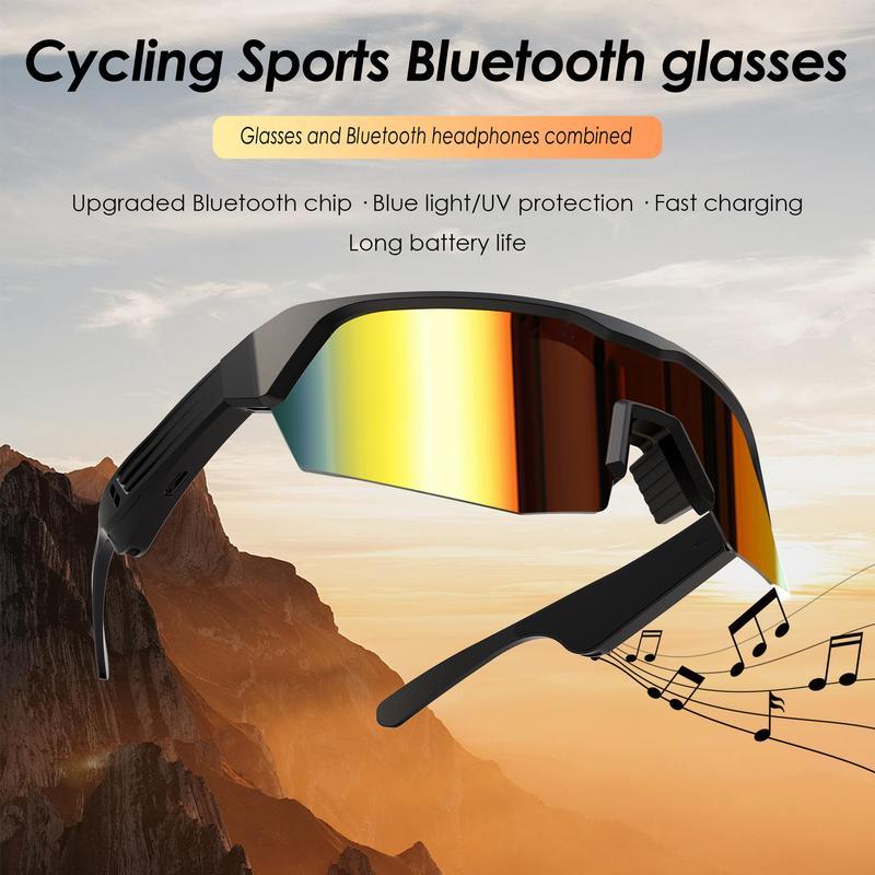 Sport Bluetooth Smart Music Sunglasses, Outdoor Sports Bluetooth Glasses, UV400 Protection ,Type-C Charging,for outdoor activities