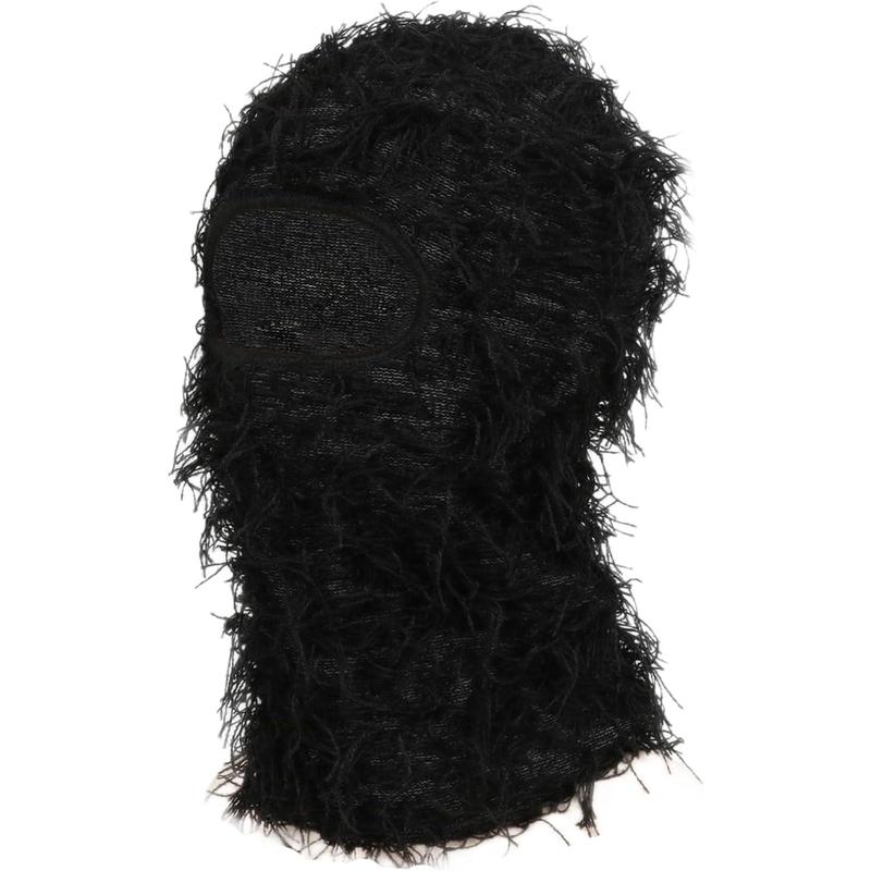 Distressed Balaclava Ski Mask Full Face Knitted Mask Balaclava Windproof Shiesty Ski Mask for Men Women for Cold Weather (Black1)