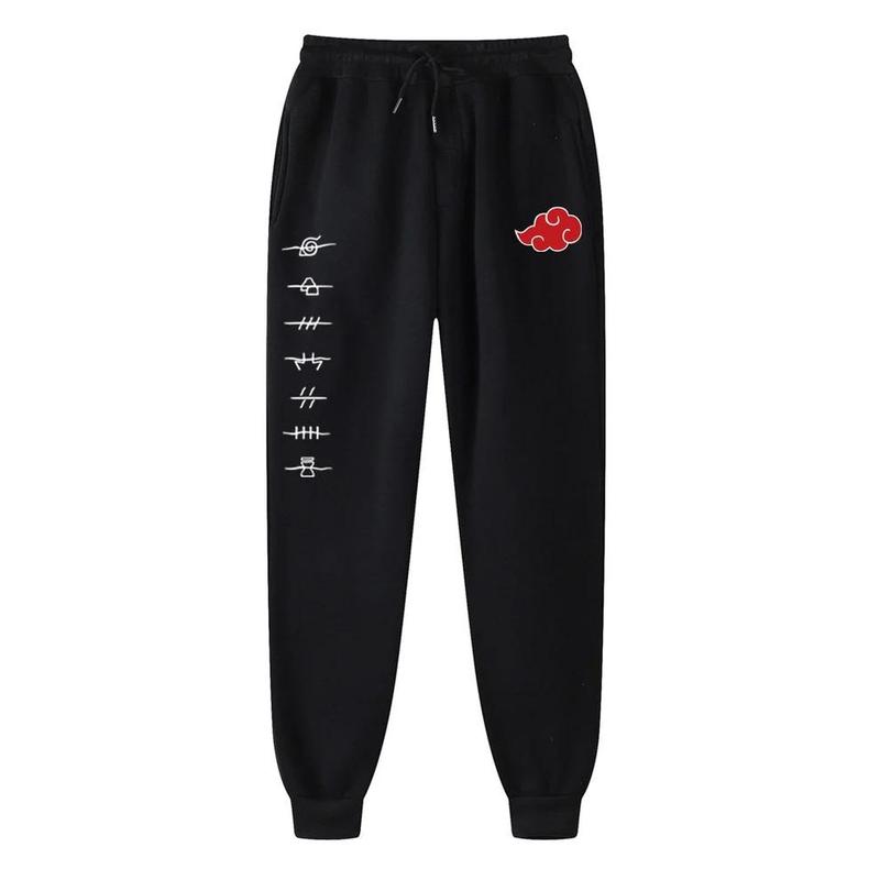 Sports Anime Naruto Icon Printed Sweatpants, Women Men Hip hop Streetwear, Men Sweatpanats Swag Anime Sweatpants, Gift For Fan, Joggers For Manga Fan