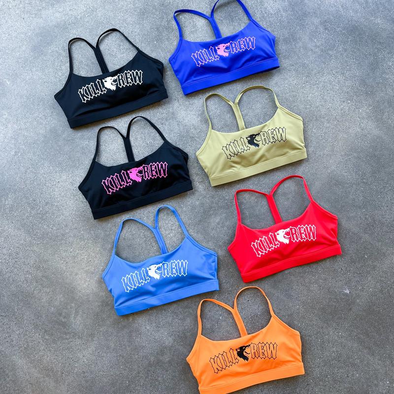 [Kill Crew] Classic Sports Bra - Black   Pink, Womens, Gymwear, Comfortable