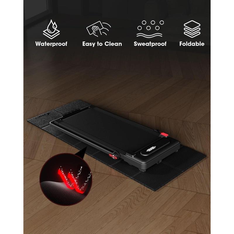 Foldable Treadmill Mat 68X24, 6mm Walking Pad Mat for Carpert,  Non-Slip Walking Pad Mat for Hardwood Floors Protector,Noise Reduction,Stationary, Exercise Equipment Mat for Indoor Cycles