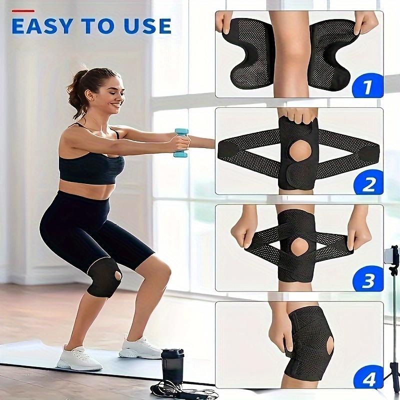 Pressurized Elastic Knee Pad, 1 Count Knee Brace, Knee Support, Sports Protective Gear for Men & Women, Gym Accessories